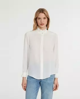Женская рубашка с рюшами на воротнике и манжетах Claudie Pierlot