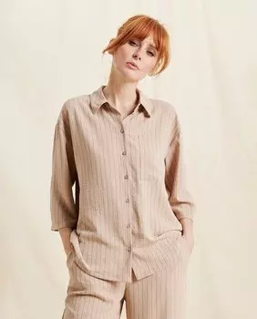 Женская рубашка с широким французским рукавом Jdy, бежевый