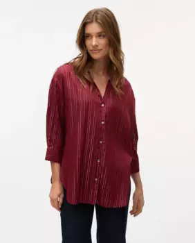 Женская рубашка с тонкой вязкой Vero Moda, бордовый
