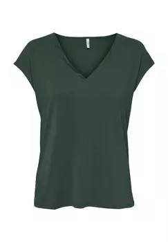 Женская рубашка с V-образным вырезом и короткими рукавами ONLY, цвет 244715 Sycamore