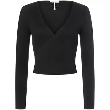 Женская рубашка с запахом Claire с длинными рукавами Mandala, черный