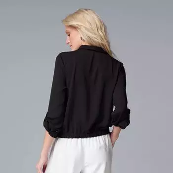 Женская рубашка Simply Vera Vera Wang с завязывающимся язычком и узлом спереди Simply Vera Vera Wang