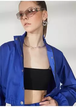 Женская рубашка свободного кроя с прямым воротником Black On Black