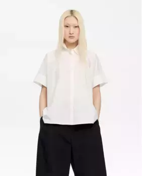 Женская рубашка свободного покроя из хлопка Bimba y Lola, белый