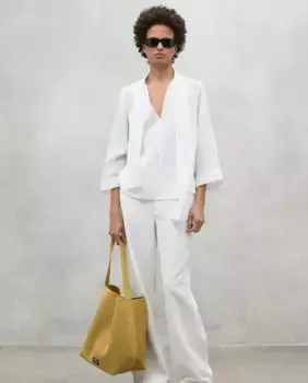 Женская рубашка свободного покроя с длинными рукавами Ecoalf, белый