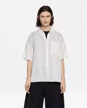 Женская рубашка свободного покроя с короткими рукавами Bimba y Lola, белый