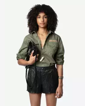 Женская рубашка Taskal из хлопка Zadig & Voltaire, цвет Kaki