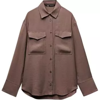 Женская рубашка Trf ZARA, розовый