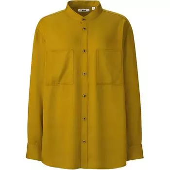 Женская рубашка U Collection, горчичная UNIQLO, Mustard