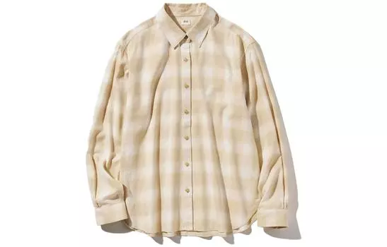Женская рубашка UNIQLO, цвет Beige