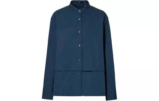 Хлопковая рубашка с длинными рукавами Uniqlo +J Supima, синий