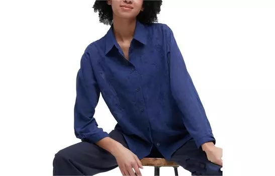 Женская рубашка UNIQLO, цвет Blue