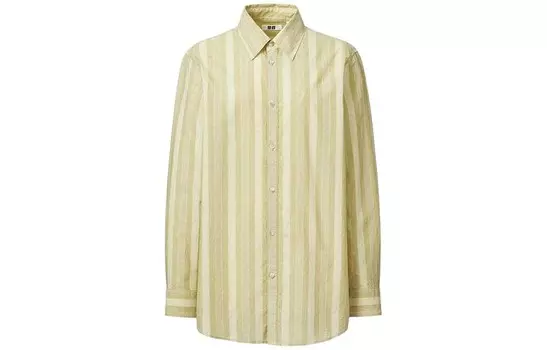 Женская рубашка UNIQLO, пастельно-желтый