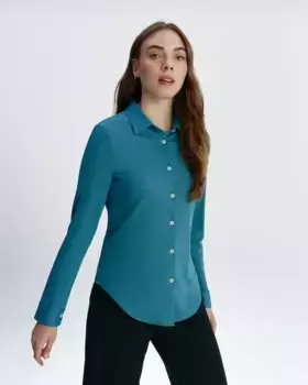 Женская рубашка, устойчивая к железу и пятнам Sepiia, синий