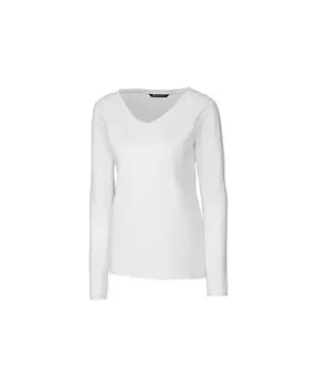 Женская рубашка Victory с V-образным вырезом (L/S) Cutter & Buck, белый