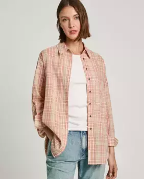 Женская рубашка в клетку оверсайз Pepe Jeans, мультиколор