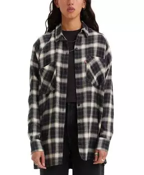 Женская рубашка в клетку с длинным рукавом Harrison реглан Levi's, черный