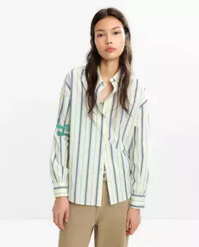 Женская рубашка в полоску с длинными рукавами Parfois, мультиколор
