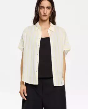 Женская рубашка в полоску с накидкой Bimba y Lola, желтый