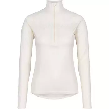 Женская рубашка в рубчик с молнией до половины и длинным рукавом Johaug, белый