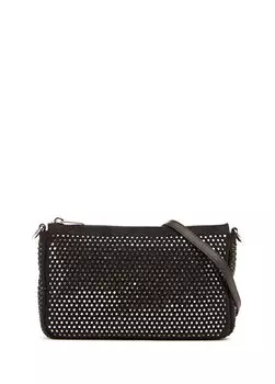 Женская ручная портфель с вышивкой из черного микрокамня Beymen
