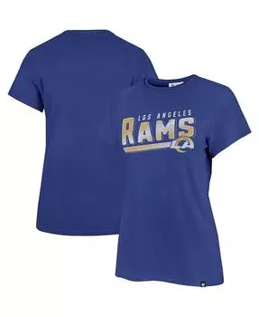 Женская рваная футболка Royal Los Angeles Rams Pep Up Frankie '47 Brand, синий