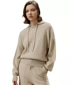Женская съемная худи из 100% кашемира LILYSILK, тан/бежевый