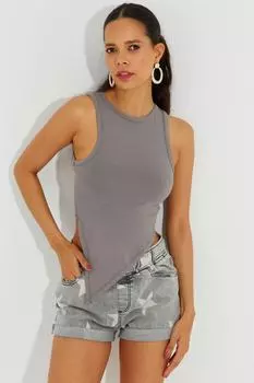 Женская серая асимметричная блузка B2734 Cool & Sexy, серый