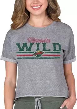 Женская серая футболка Concepts Sport Minnesota Wild Mainstream