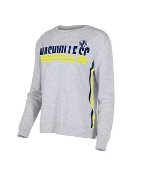 Женская серая футболка с длинным рукавом Nashville SC Cedar Tri-Blend Concepts Sport, серый
