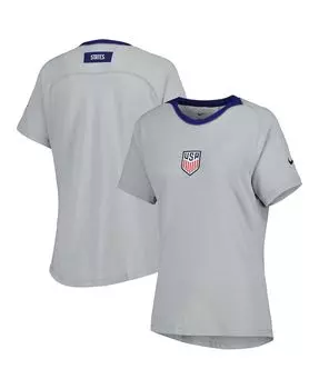 Женская серая футболка USMNT Travel реглан Nike, серый