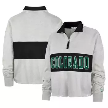 Женская серая куртка Colorado Rockies City Connect Bae Remi с молнией четверть часа '47