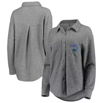 Женская серая куртка на пуговицах Gameday Couture Florida Gators Switch It Up Tri-Blend