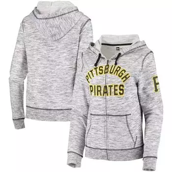 Женская серая куртка с молнией во всю длину New Era Pittsburgh Pirates Space Dye New Era