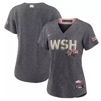 Женская серая майка Nike Washington Nationals City Connect Replica Team Nike
