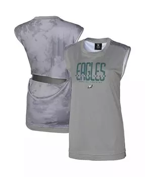 Женская серая майка Philadelphia Eagles No Sweat Outerstuff, серый