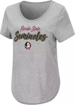 Женская серая промо-футболка Colosseum Seminoles штата Флорида