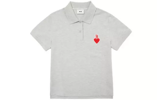 Женская серая рубашка-поло с логотипом Base MLB, серый