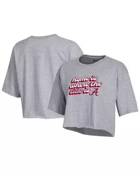 Женская серая укороченная футболка-бойфренд Alabama Crimson Tide Champion, серый