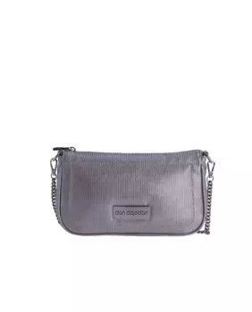 Женская серебристая сумка через плечо Lesly на молнии Don Algodn