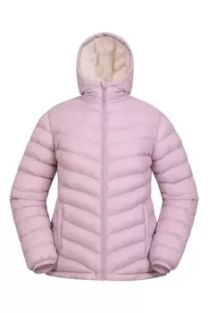Женская сезонная куртка с водонепроницаемым искусственным мехом и подкладкой из искусственного меха Mountain Warehouse, розовый