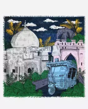 Женская шаль Индейский город Bimba y Lola, синий