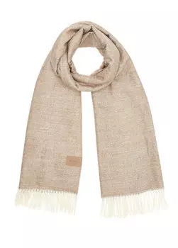 Женская шаль из переработанного материала бежевого цвета из норки Beymen
