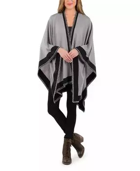 Женская шаль с цветными блоками Patricia Nash, серый