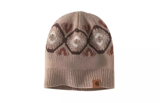 Женская шапка из полиэстера, шерсти, нейлона, акрила, вискозы и хлопка, овсяного цвета Carhartt