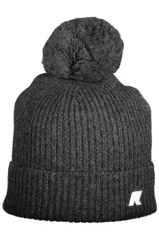 Женская шапка K-Way вязаная с помпоном, серый