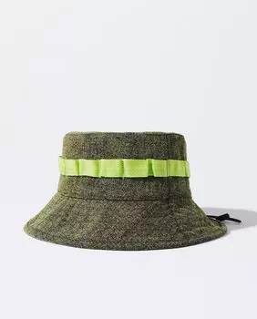 Женская шапка на шнурке зеленого цвета Parfois, зеленый