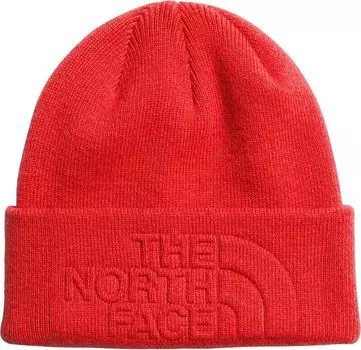 Женская шапка с тиснением The North Face, огненно-красный