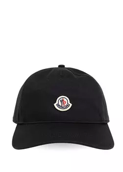 Женская шапка с вышивкой логотипа Moncler, черный
