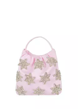 Женская шелковая сумочка с вышивкой пудровыми бусинами Dreams Come True